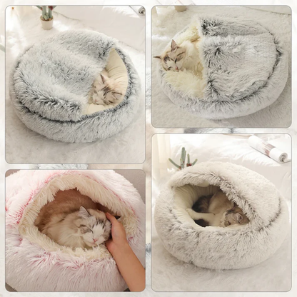CloudNest Lit Grotte pour Animaux | Confort Chaleureux pour Chats et Chiens