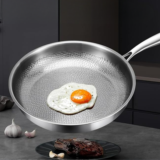 SteelForge Poêle à Frire en Titane | Antiadhésive, Non Toxique & Ultra Durable