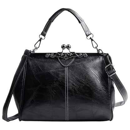 Améliane Sac à Main Vintage en Cuir | Sac Bandoulière Rétro et Intemporel