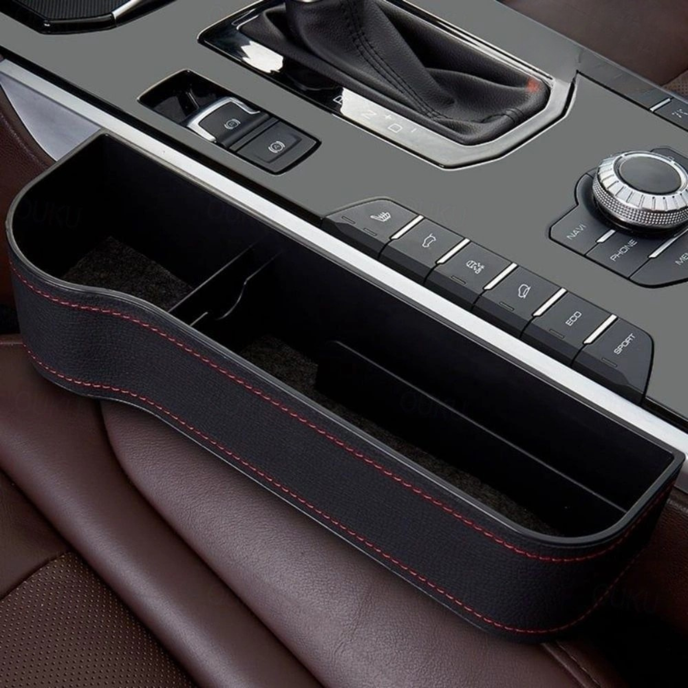 Organisateur de voiture en cuir pour siège | Rangement multifonctionnel pour voiture