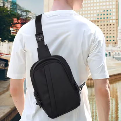 StreetGear Pro Noir | Sac à Bandoulière Léger pour Travail & Loisir Hommes