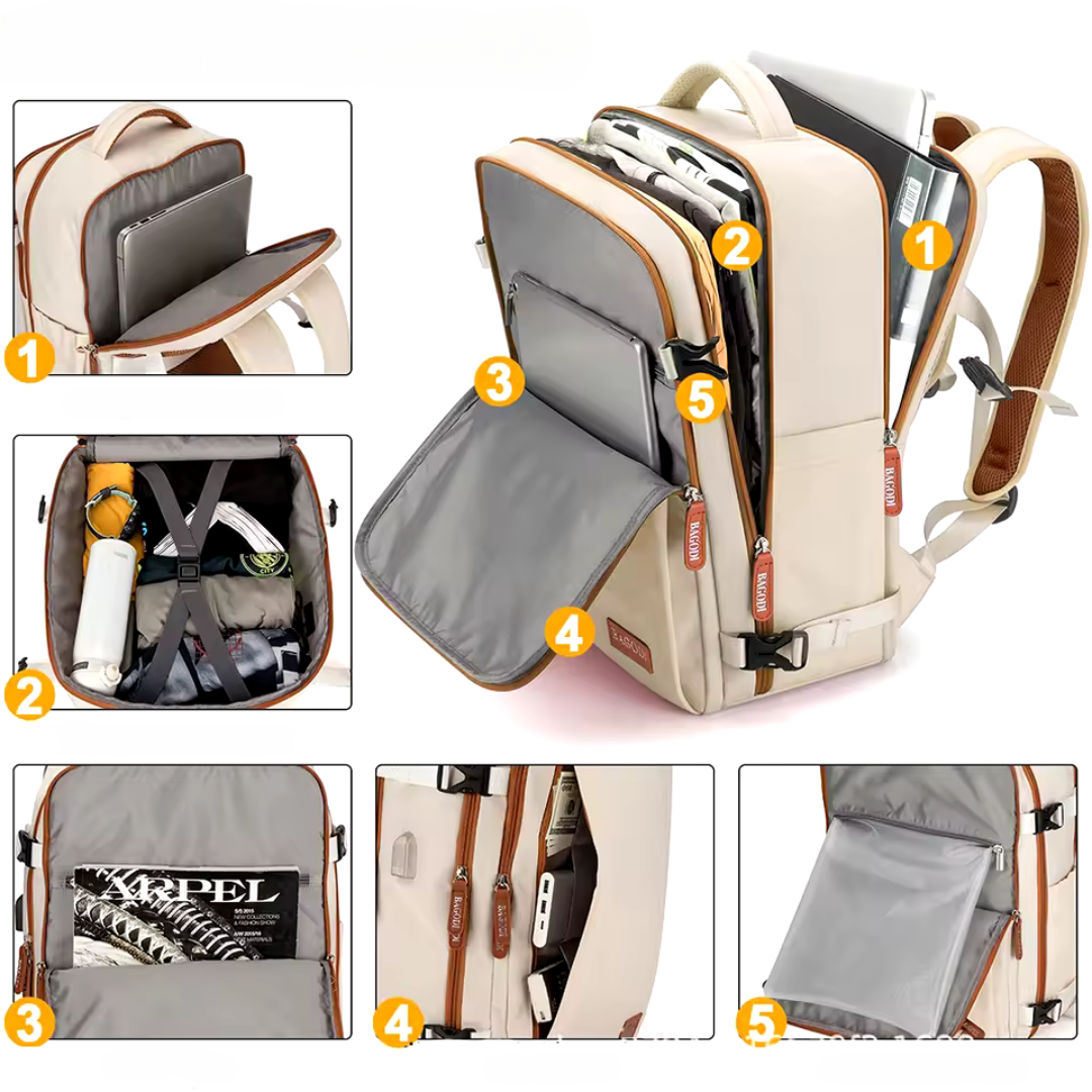 UrbanPack Beige | Rangement Spacieux et Organisation