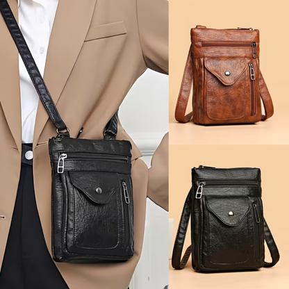 Amélie Bandoulière en Cuir | Sac Bandoulière Compact pour Femme