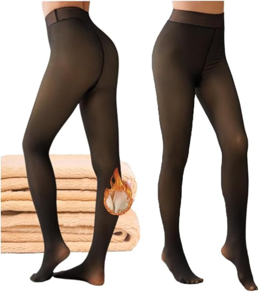 Collant Polaire Transparent – Taille Haute – Hiver