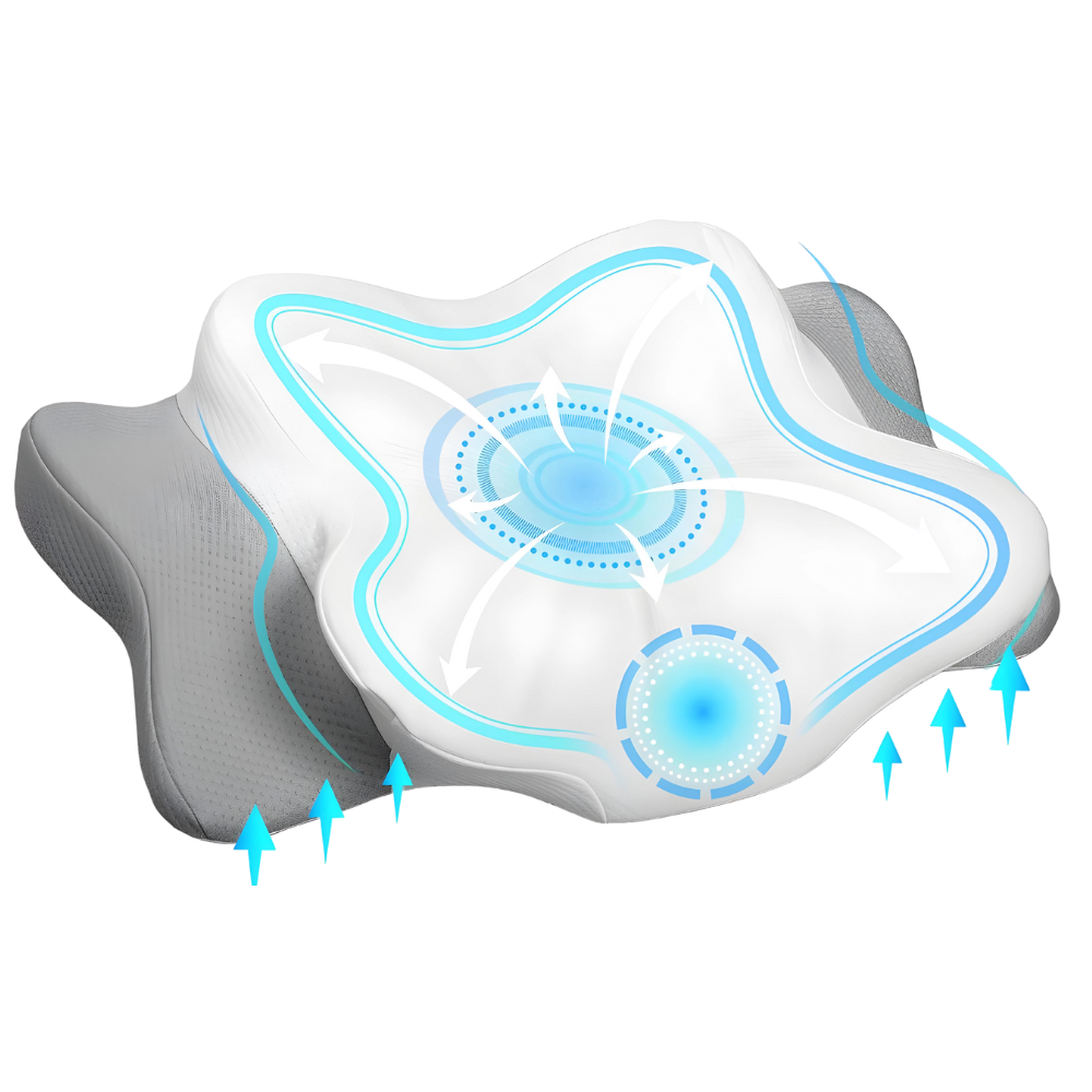 Oreiller Ergonomique – Mémoire de Forme – Respirant
