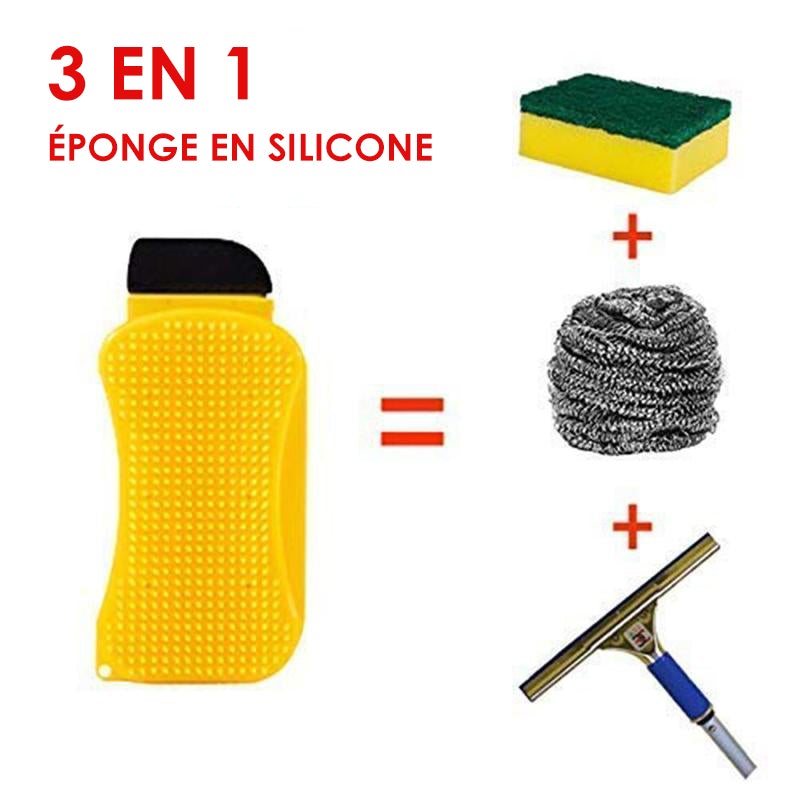 Éponge Silicone 3-en-1 Anti-Odeurs