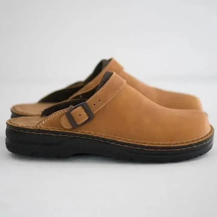 BirchClog | Pantoufles Orthopédiques pour Hommes en Cuir