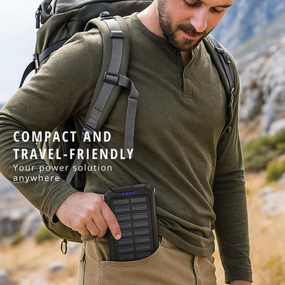 Power Bank Solaire Étanche Double USB