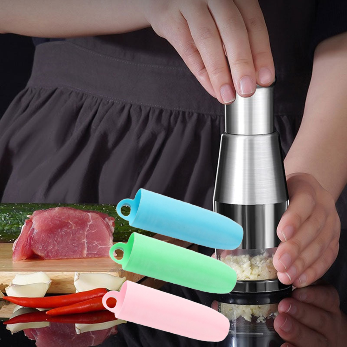 Hachoir Ail Inox Presse Rapide