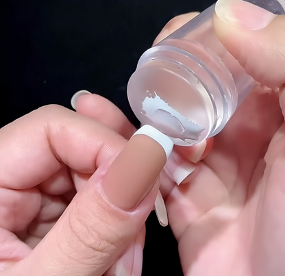 Kit Tampon Nail Art Transparent – Silicone – French Manucure