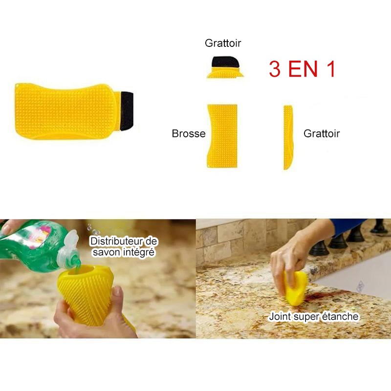 Éponge Silicone 3-en-1 Anti-Odeurs