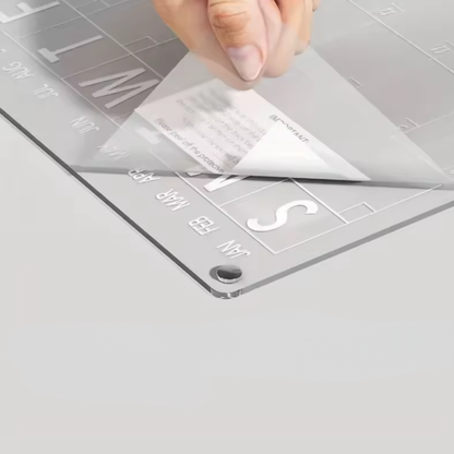 ClearPlan Calendrier Magnetique pour Réfrigérateur | Organisateur Hebdo Transparent