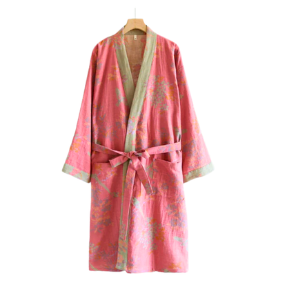 Peignoir Kimono – Ceinture à Nouer – Manches Larges