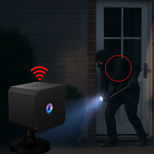 Caméra Sécurité 360° Sans Fil | Extérieure Vision nocturne et étanche carte mémoire 64G