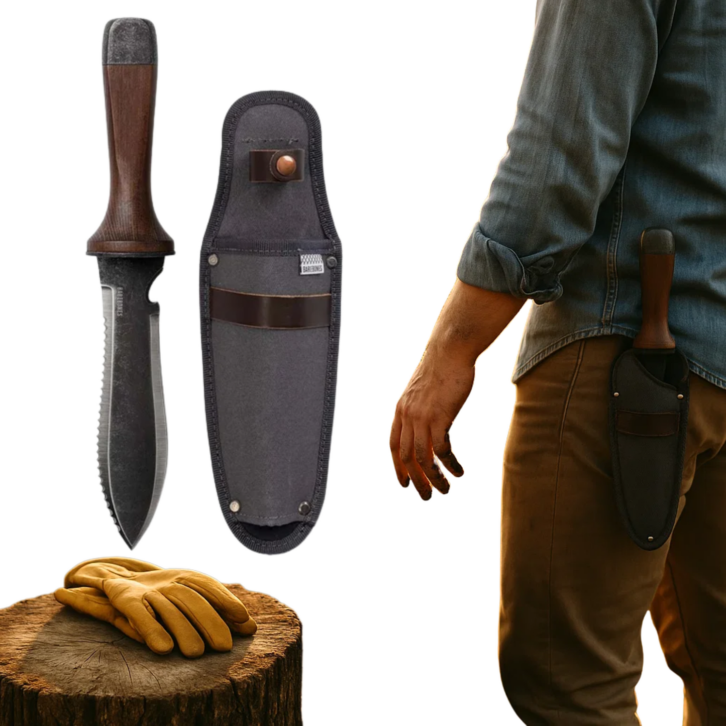 Couteau Hori-Hori Inox Tout-Terrain