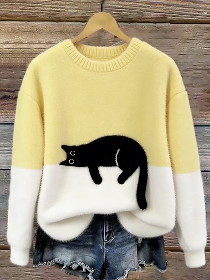 Pull Femme Chat 3D Douillet