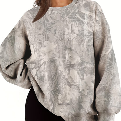 Sweat Femme Oversize Camouflage