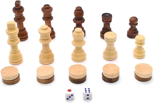 Coffret Échecs Bois 3-en-1 Pliable