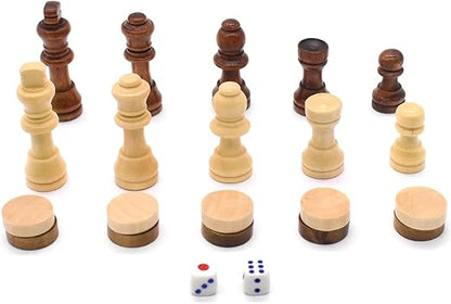 Coffret Échecs Bois 3-en-1 Pliable