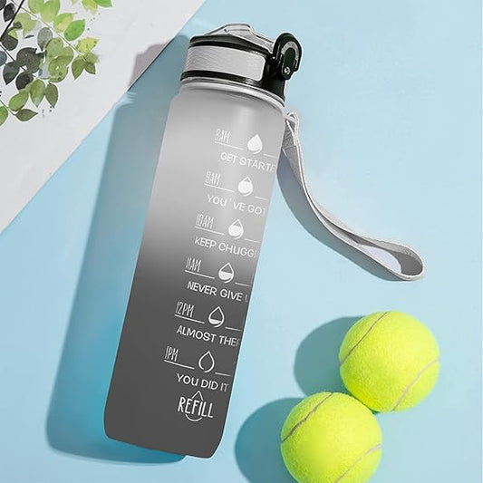 Bouteille d'Eau Motivante – Suivi Horaire – Pour Rester Hydraté