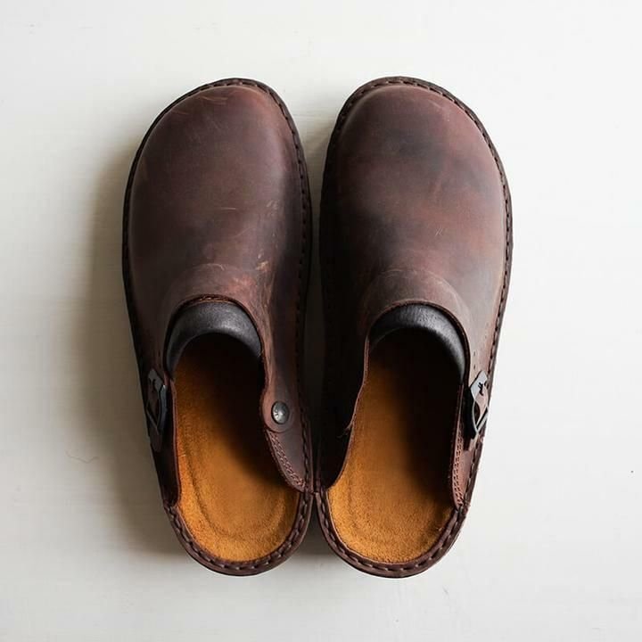 BirchClog | Pantoufles Orthopédiques pour Hommes en Cuir