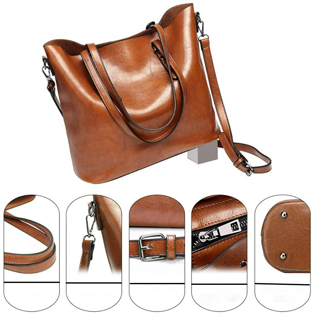 Maélie Sac Cabas en Cuir pour Femme | Sac Épaule Confort Luxe
