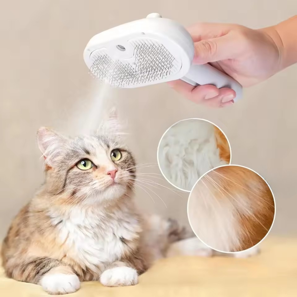 SoftMist Brosse pour Animaux | Démêlage Doux avec Brume