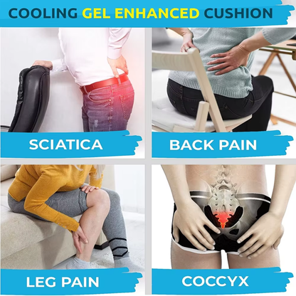 Coussin Orthopédique Coccyx – Gel Rafraîchissant – Assise