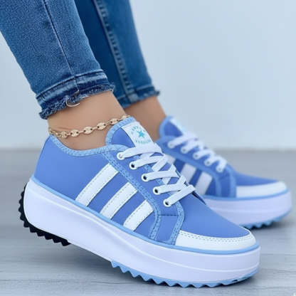 Baskets Plateforme à Lacets – Semelle Crantée – Femme