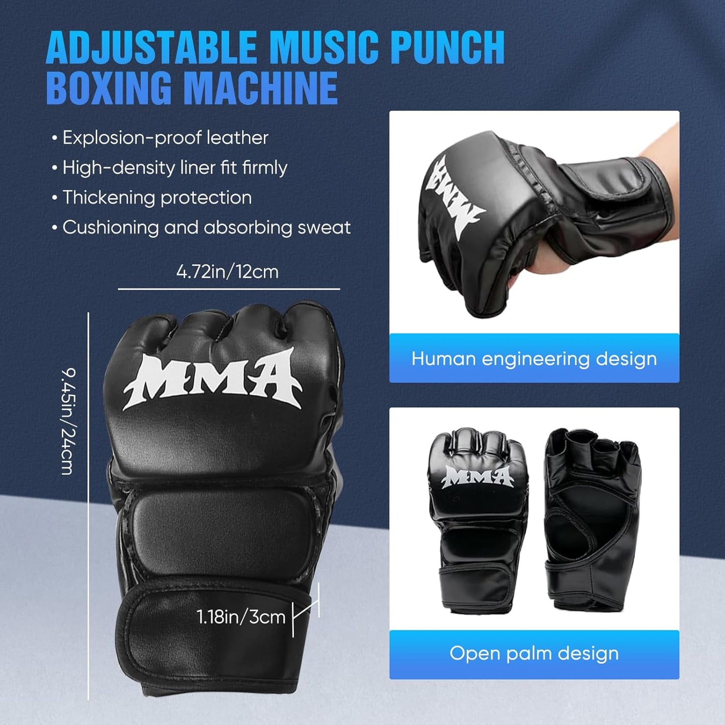 Machine Boxe Musicale LED Bluetooth