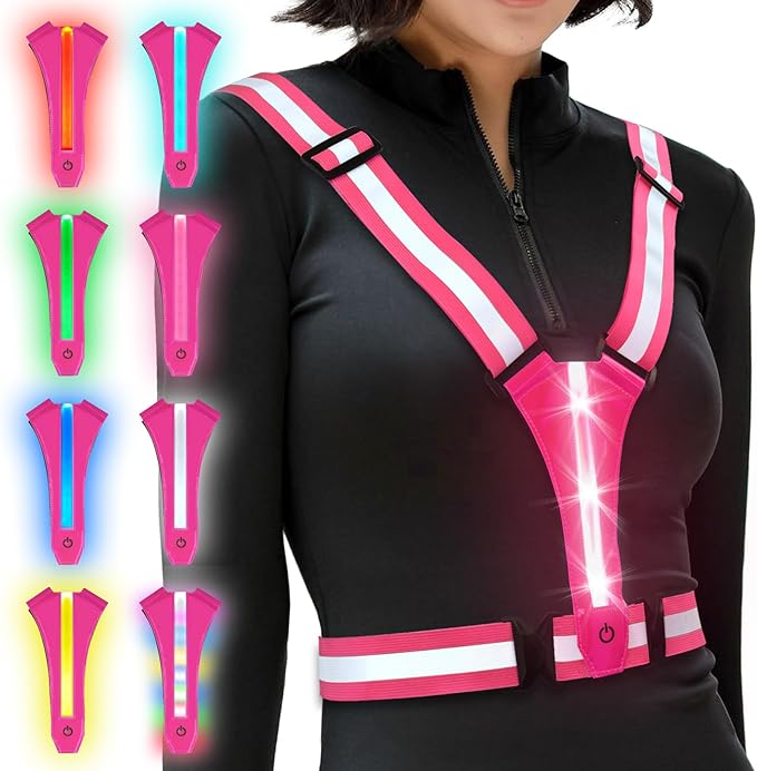 Gilet LED Réfléchissant Rechargeable