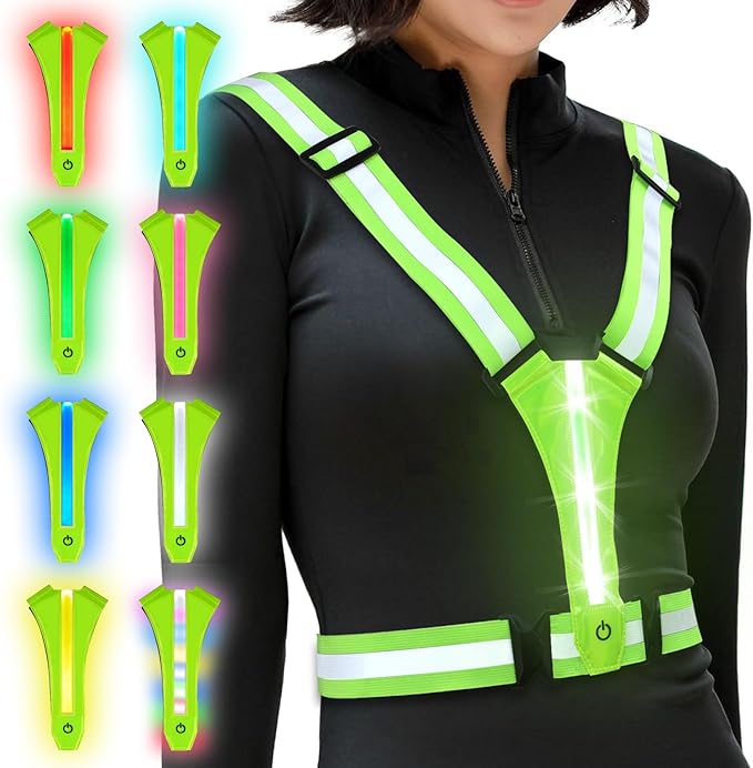 Gilet LED Réfléchissant Rechargeable