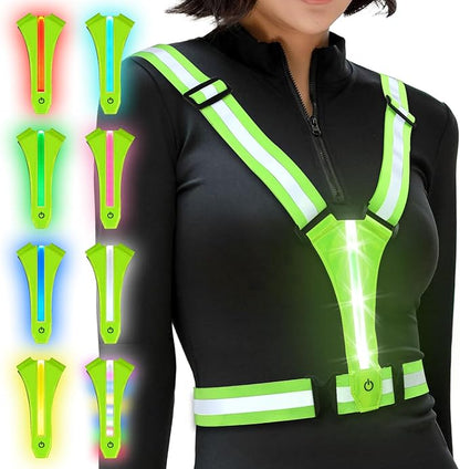 Gilet LED Réfléchissant Rechargeable