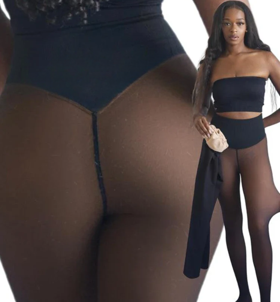 Collant Polaire Transparent – Taille Haute – Hiver