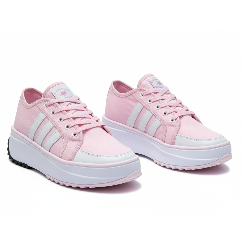 Baskets Plateforme à Lacets – Semelle Crantée – Femme