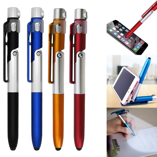 UniTask 4 en 1 Stylo | Lampe LED et Support pour Téléphone