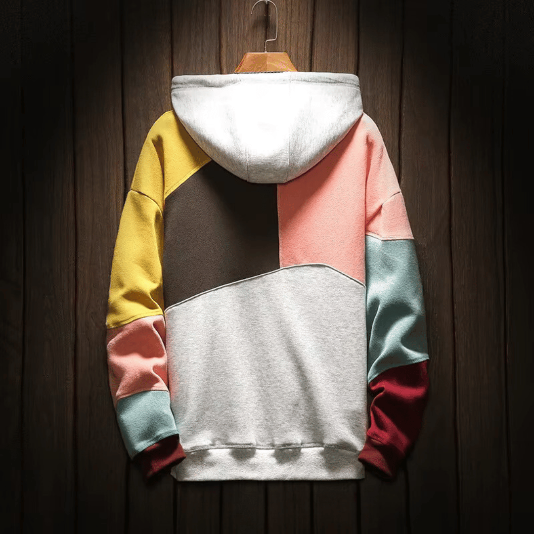 Hoodie Patchwork Colorblock Confort