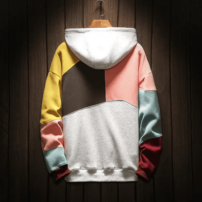 Hoodie Patchwork Colorblock Confort