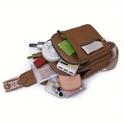 Clémentea Sac à Bandoulière Rétro en Cuir | Sac a Main Compact pour Femme