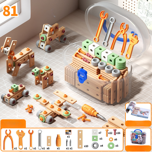 Coffret Outils Bois Enfant Construction