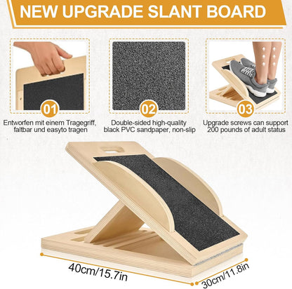 Planche Étirements Mollets Réglable Bois