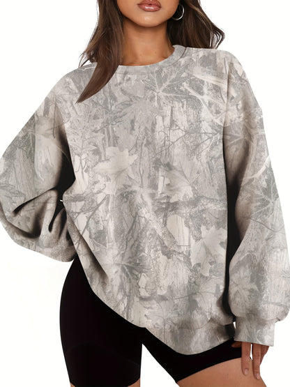 Sweat Femme Oversize Camouflage