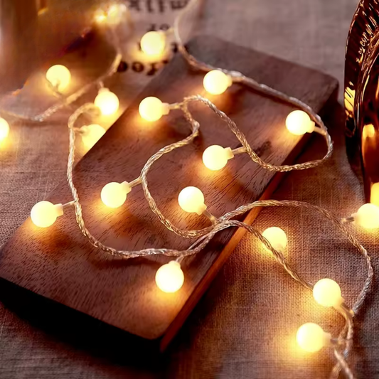 Guirlande lumineuse LumiSphere | Boules LED pour la maison et le jardin