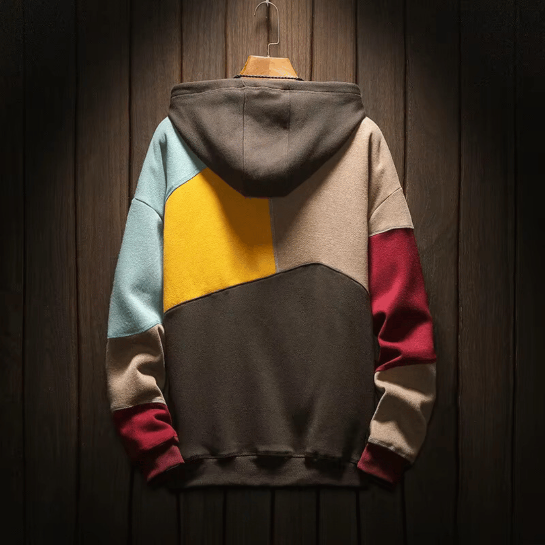 Hoodie Patchwork Colorblock Confort