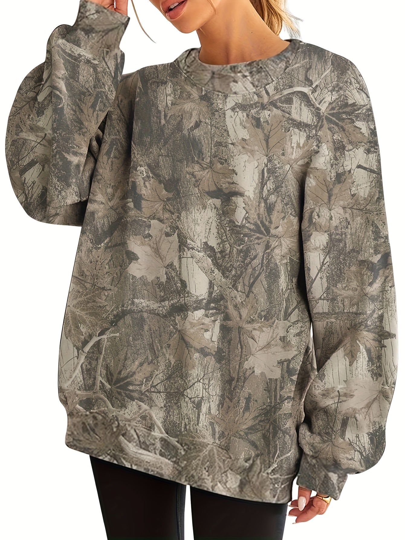 Sweat Femme Oversize Camouflage