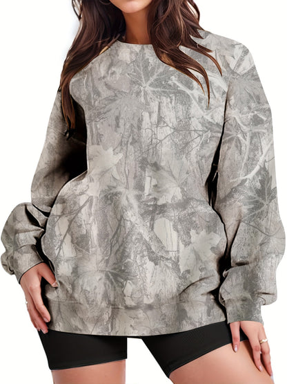 Sweat Femme Oversize Camouflage