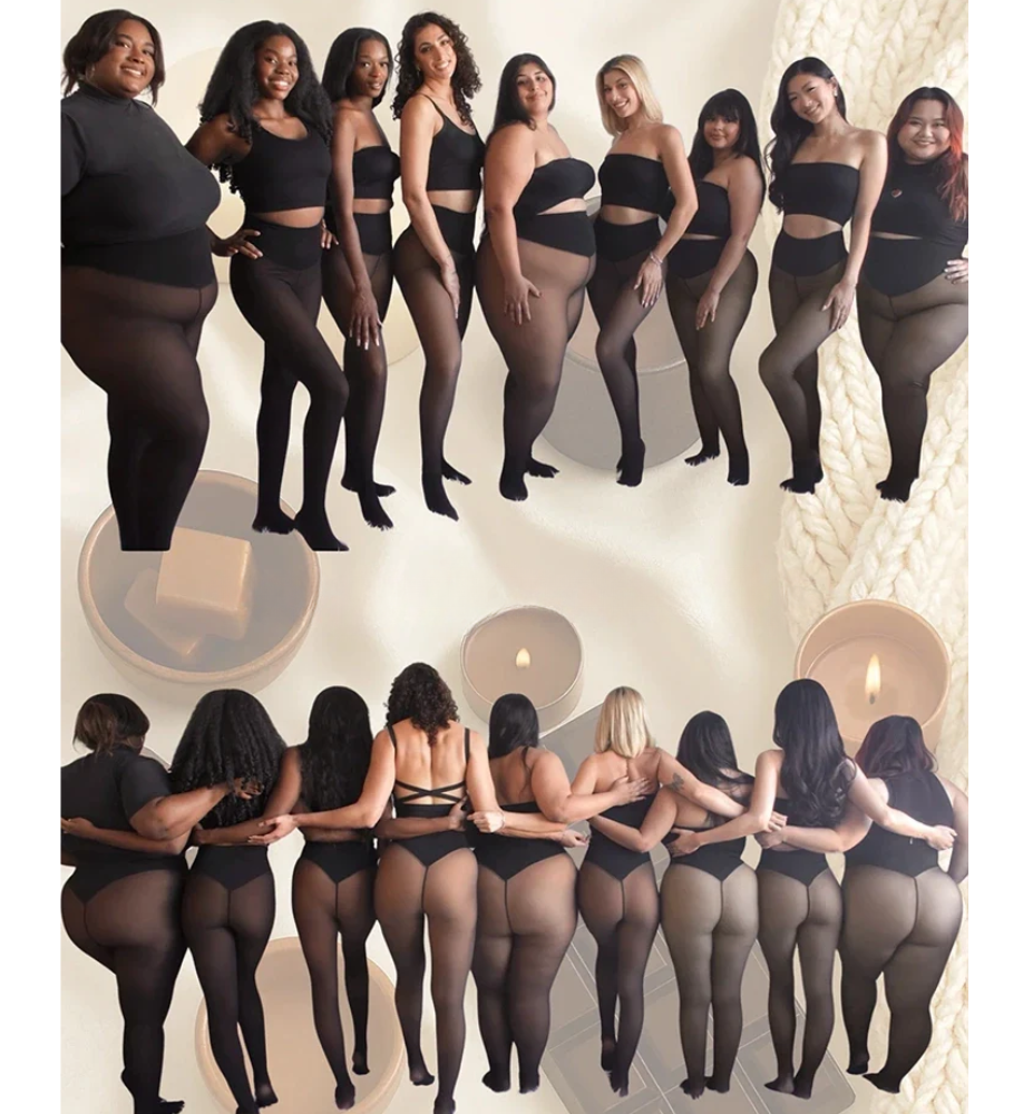 Collant Polaire Transparent – Taille Haute – Hiver