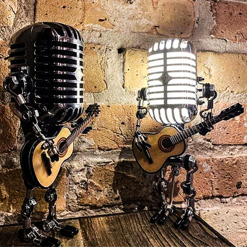 Statuette Microphone – Métal – Avec Guitare
