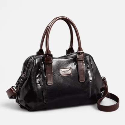 Aurora Sac à Main en Cuir | Sac Bandoulière à Double Compartiment Zippé