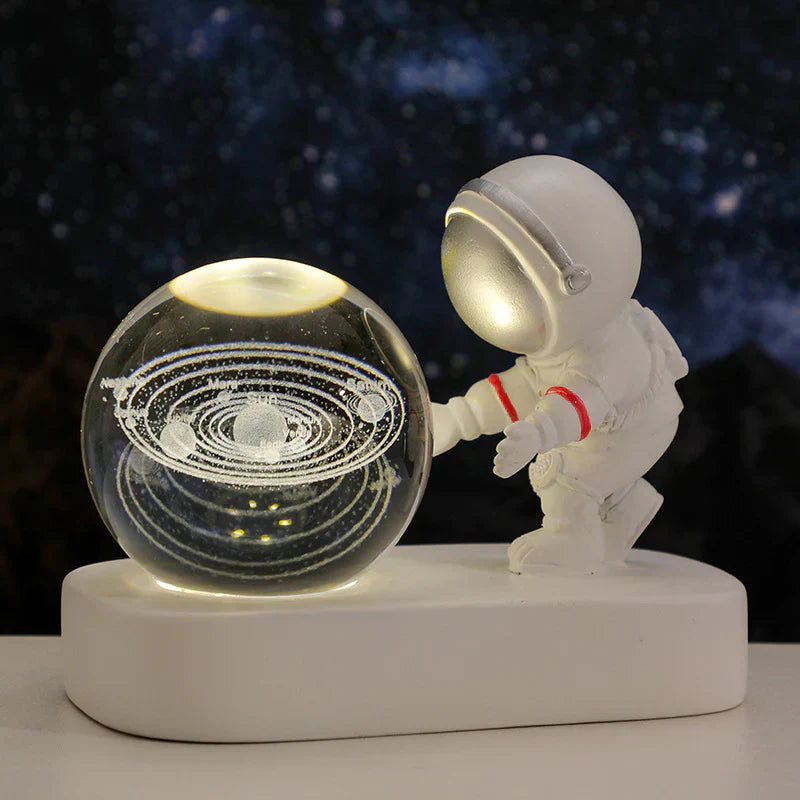 Astronaute Galactique Lumineux | Magie Cristalline LED